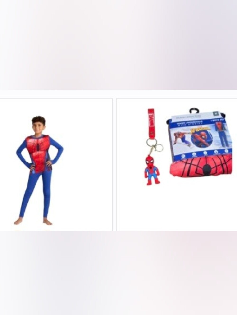 Spider Hero Blue and Red Kids Costume Set With Keychain